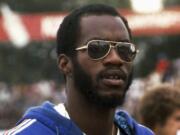 This 1979 file photo shows Edwin Moses, 400-meter gold Olympic medalist. Forty years ago this weekend, the U.S. Olympic Committee voted to boycott the 1980 Moscow Games. Moses called the whole ordeal horrible.