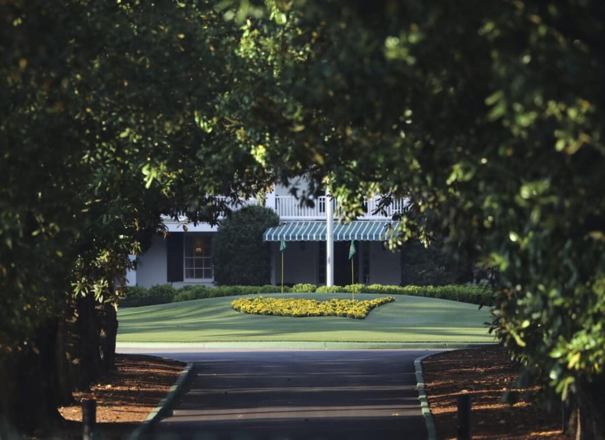 Augusta National Golf Club is shown on what would have been the first practice round for the Masters, Monday, April 6, 2020, in Augusta, Ga.