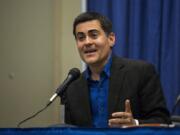 FILE - In this June 13, 2017, file photo, Russell Moore, president of the Ethics &amp; Religious Liberty Commission of the Southern Baptist Convention, speaks at a news conference in Phoenix. Nine leaders at evangelical Christian organizations, including Moore, are urging the Trump administration to release people from immigration detention facilities &quot;who do not pose a threat to public safety&quot; during the coronavirus pandemic, particularly those who are elderly or otherwise at higher risk for contracting COVID-19.