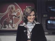 CBS sportscaster Phyllis George pictured on set Nov. 28, 1976. George, a former Miss America who became a female sportscasting pioneer on CBS&#039;s &quot;The NFL Today&quot; and served as the first lady of Kentucky, died Thursday, May 14, 2020. She was 70.