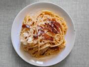 Spaghetti carbonara, with just four main ingredients, is a dish beginning cooks can make at home.