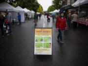 Customers make their way through the Vancouver Farmers Market on May 2. This year&#039;s markets will implement social distancing practices.