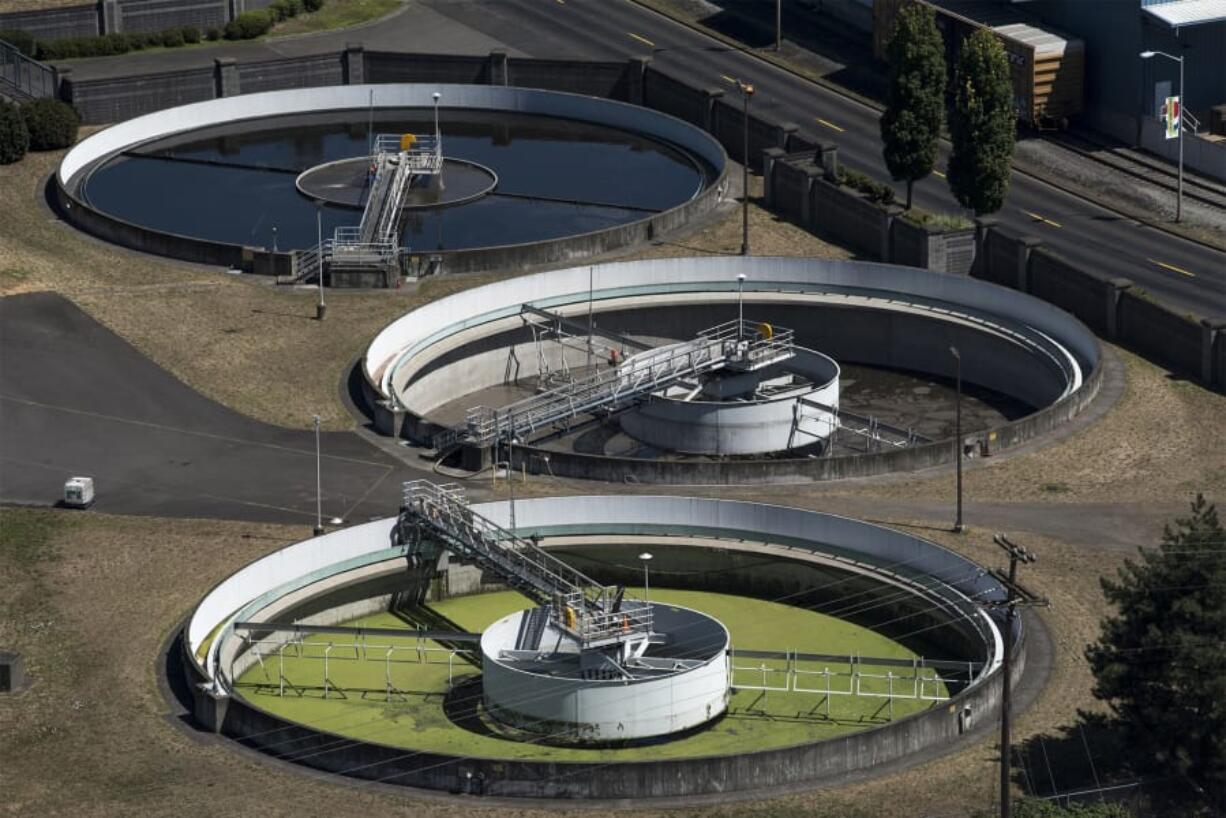 The city of Vancouver Westside Wastewater Treatment Plant, seen in July 2019, is one of two local wastewater treatment facilities collecting samples of wastewater to send for testing for signs of the coronavirus.