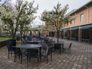 Empty chairs and tables are seen amid the COVID-19 crisis at Washington State University Vancouver on  March 25. Unemployment claims in the education services sector doubled from 380 to 715 claims last week.