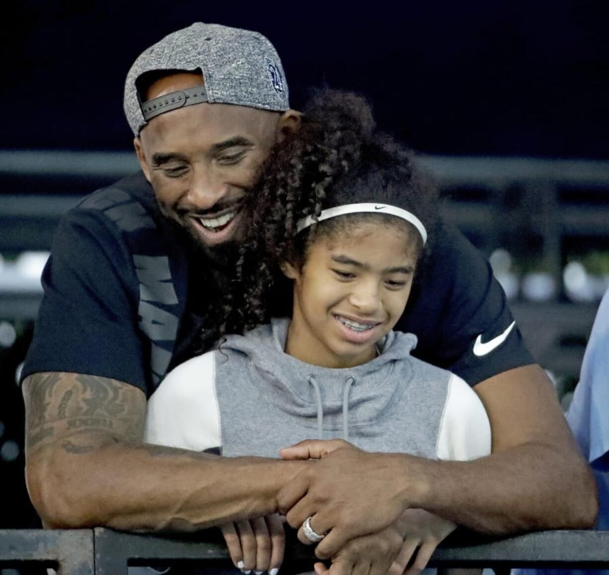 Former Los Angeles Laker Kobe Bryant and his daughter Gianna pictured here in July 2018.