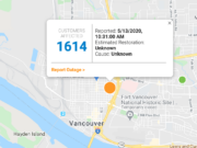 More than 1,600 customers in downtown Vancouver were without power Wednesday morning.