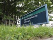 A sign at the headquarters for Washington state's Employment Security Department (AP Photo/Ted S.