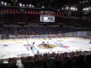 The Portland Winterhawks play the Moose Jaw Warriors at the Veterans Memorial Coliseum on Feb. 16, 2020. Western Hockey League commissioner Ron Robison said on Thursday, June 18, 2020, that in order for the league to reopen next season areans will need to be at least at 50 percent capacity. The WHL depends on ticket sales to operate.