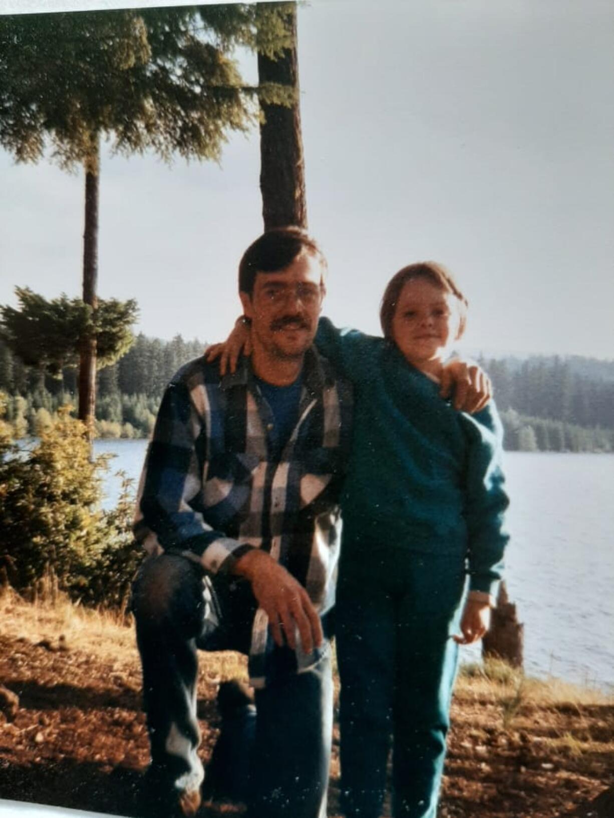 Dad and daughter on that very special camping trip.