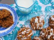 These carrot oatmeal cookies are delicious plain or iced.