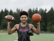 All-Region multi-sport male athlete of the year, senior AJ Dixson, is pictured at Prairie High School on Monday morning, June 15, 2020.