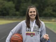 All-Region multi-sport female athlete of the year, Meri Dunford, is pictured at Prairie High School on Monday morning, June 15, 2020.