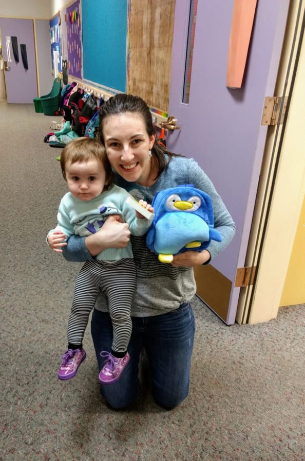 WASHOUGAL: General Federation of Womenis Clubs Camas-Washougal is helping young readers through their Reach for the Stars with Books program, which places books into the hands of preschool students, like Violet Bobrow, pictured with her mother, Brianna Bobrow.