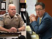 Clark County Sheriff Chuck Atkins, left, and Clark County Prosecuting Attorney Tony Golik (The Columbian files)