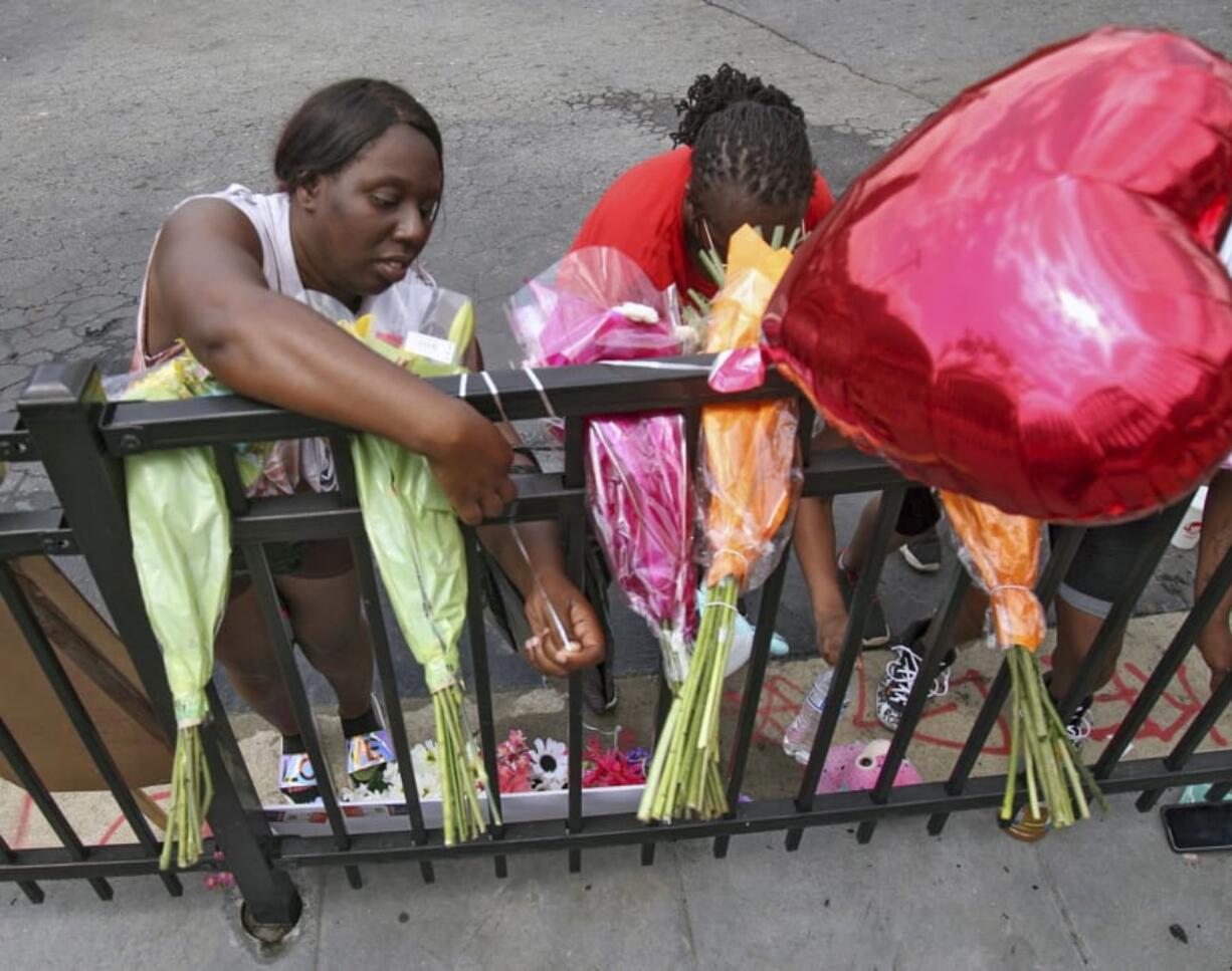 &quot;ALL BLACK LIVES MATTER&quot; is painted on Hollywood Boulevard near the famed Chinese and Dolby theatres, Saturday, June 13, 2020, in the Hollywood section of Los Angeles.  (AP Photo/Mark J.