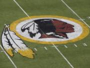 The Washington Redskins logo is seen at FedEx Field in Landover, Md.