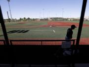 Marshall Rich leaves the field following a workout at Grand Park, Friday, June 12, 2020, in Westfield, Ind. Proceeds from the event will go to Reviving Baseball in the Inner City of Indianapolis.