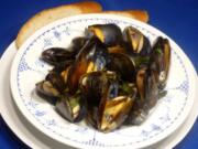 White Wine Steamed Mussels.