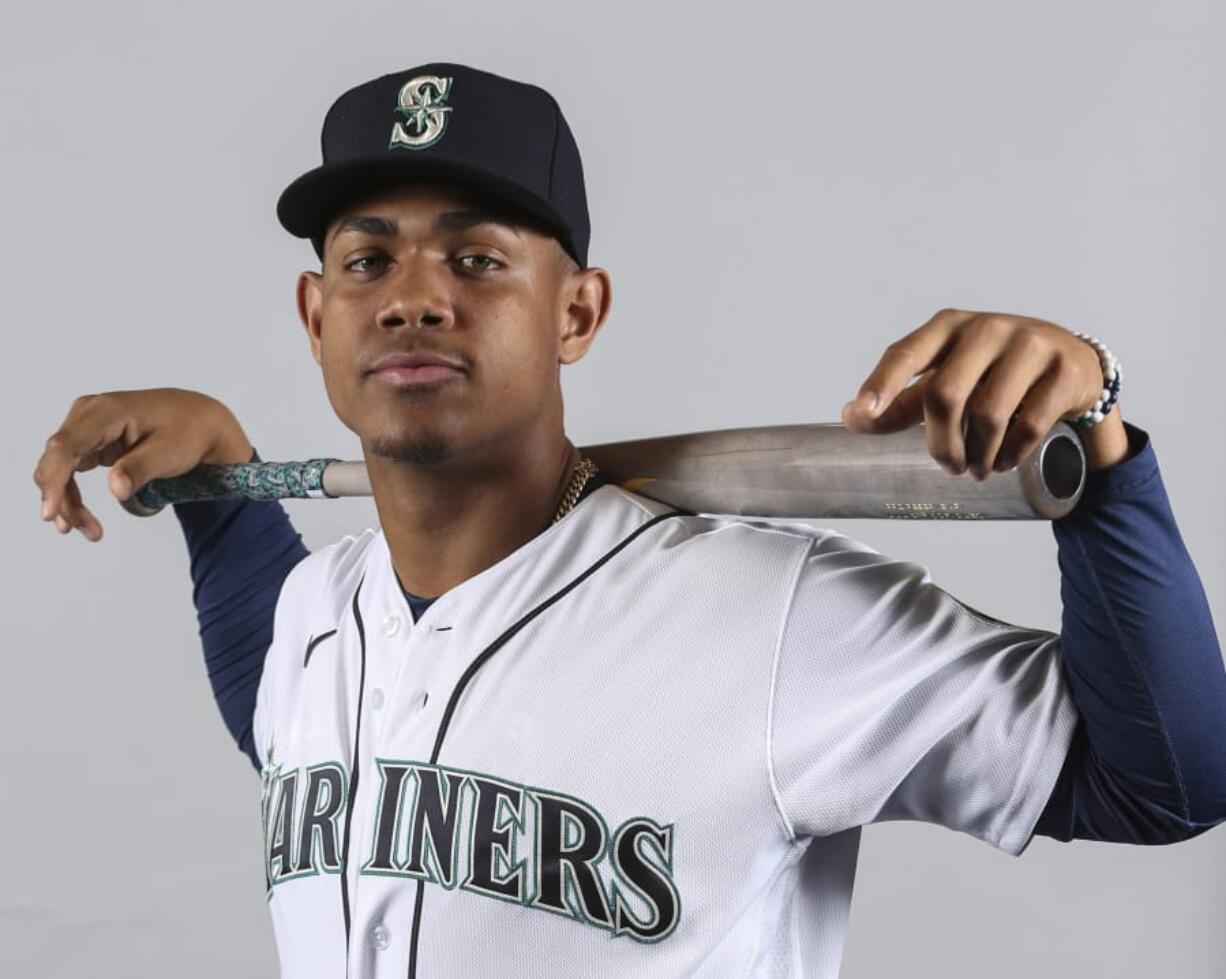 This is a 2020 photo of Julio Rodriguez of the Seattle Mariners baseball team. This image reflects the Mariners active roster as of Thursday, Feb.