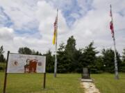 Vandals recently damaged a sign at Jefferson Davis Park, a Confederate monument near Ridgefield.