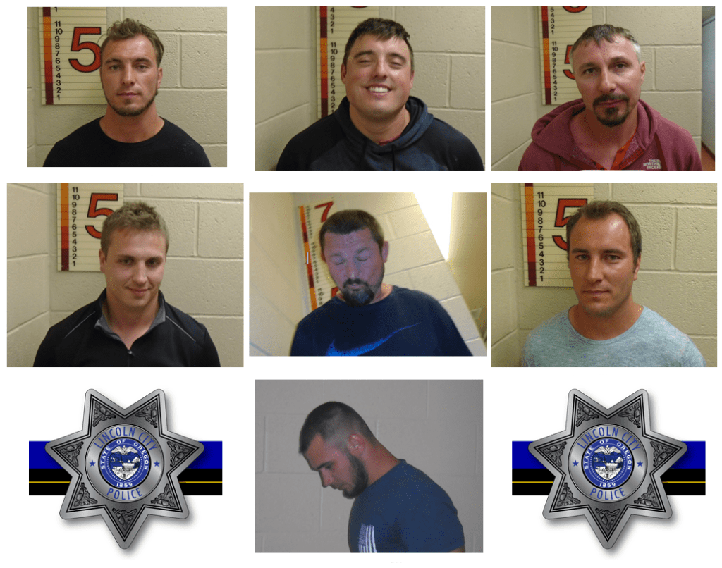 Seven Clark County men were arrested on July 4 in Lincoln City, Ore., for allegedly harassing a Black family, shooting off illegal fireworks and challenging responding police officers to a fight.