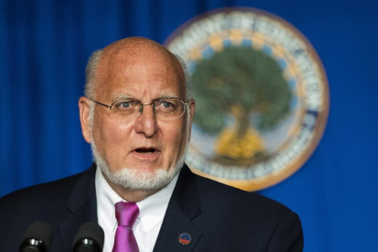 Director of the Centers for Disease Control and Prevention Robert Redfield, speaks during a White House Coronavirus Task Force briefing at the Department of Education building Wednesday, July 8, 2020, in Washington.