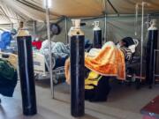 Covid-19 patients are being treated with oxygen at the Tshwane District Hospital in Pretoria, South Africa, Friday July 10, 2020. Health Minister Zweli Mkhize this week said South Africa could run out of available hospital beds within the month. &quot;The storm that we have consistently warned South Africans about is now arriving,&quot; he told lawmakers. The African continent overall has over 523,000 confirmed virus cases after passing the half-million milestone on Wednesday.