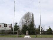 Jefferson Davis Park is seen outside Ridgefield in 2018. The flags flying at the site were recently stolen.