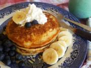 The batter for these buttermilk griddle cakes is on the thick side, but they cook up fluffy and golden.