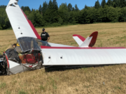 A small plane crashed in Clark County on Friday morning but the pilot was not seriously injured.