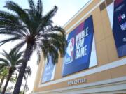 A general view outside of The Field House before Game 5 of an NBA basketball first-round playoff series, between the Oklahoma City Thunder and Houston Rockets, Wednesday, Aug. 26, 2020, in Lake Buena Vista, Fla. NBA players made their strongest statement yet against racial injustice Wednesday when the Milwaukee Bucks didn&#039;t take the floor for their playoff game against the Orlando Magic.