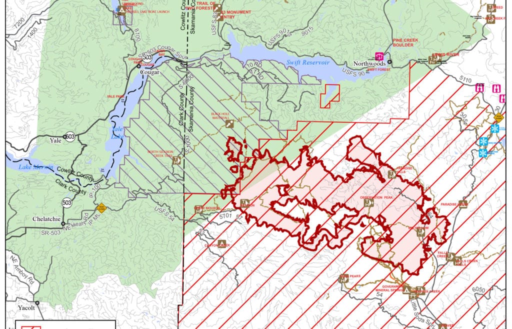 The Big Hollow Fire on Thursday. (U.S.