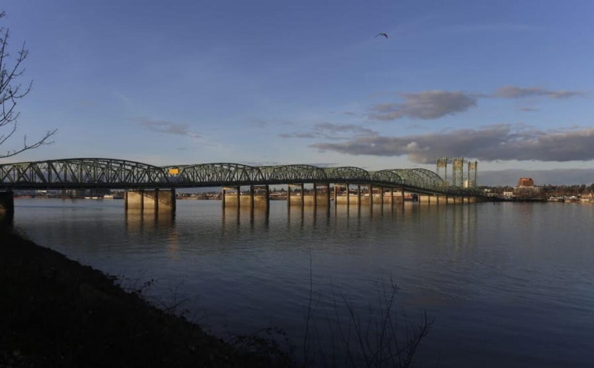 The Interstate Bridge is seen looking north from the Oregon side in 2017.