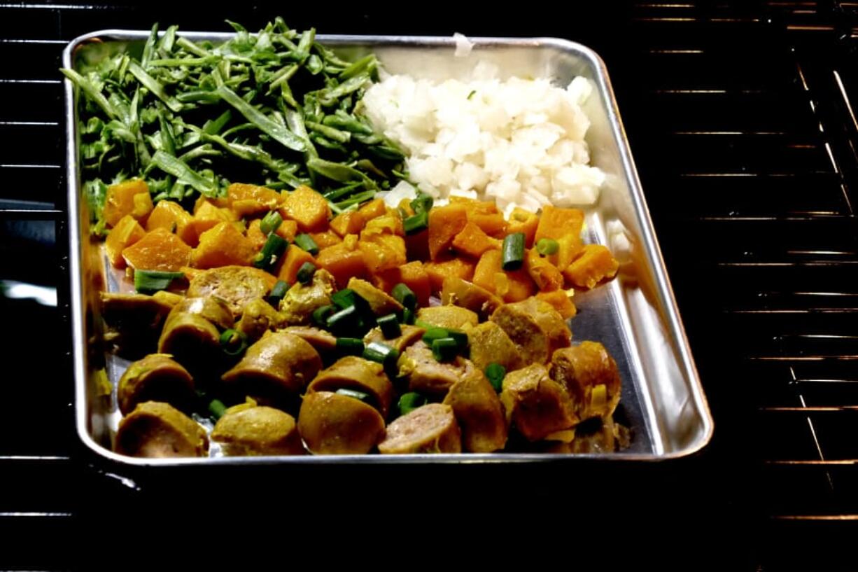 Sausage Sheet Pan Supper.