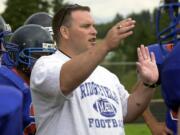 Ridgefield High School football coach George Black in 2002.