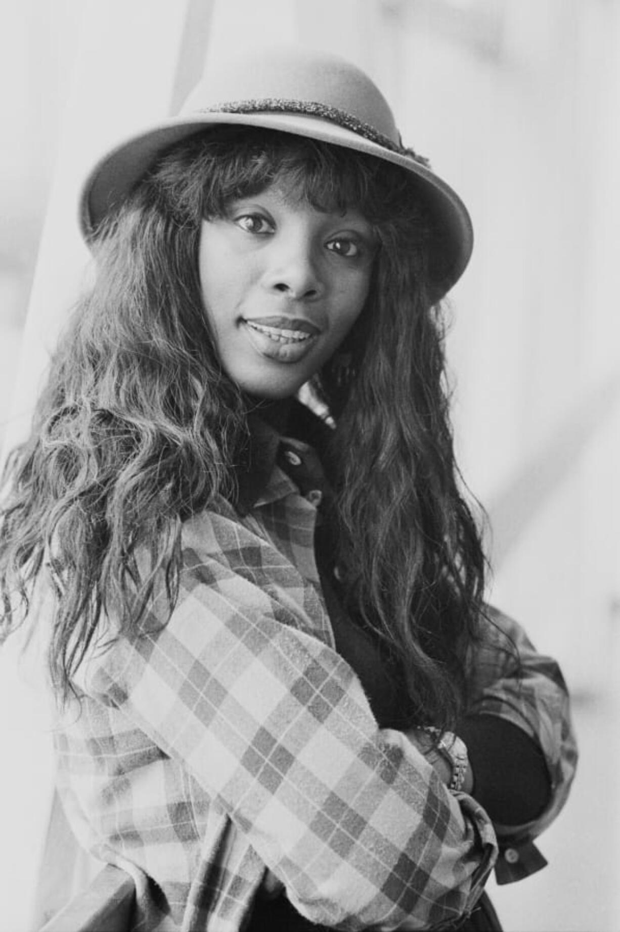 Singer and songwriter Donna Summer, seen on Oct. 21, 1977.