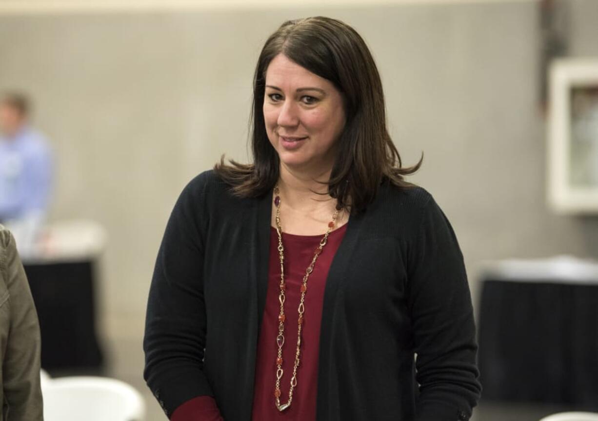 Kathleen Otto, seen here at a 2018 event, became the interim Clark County manager in mid-March.