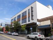 The former Evergreen International Plaza building has been renamed The Quinn, following an extensive renovation project from Cascadia Development Partners. The building&#039;s new vertical marquee-style sign is a nod to the building&#039;s history as a J.C. Penney store.