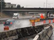 Standing water caused issues on Interstate 5 on Wednesday afternoon.