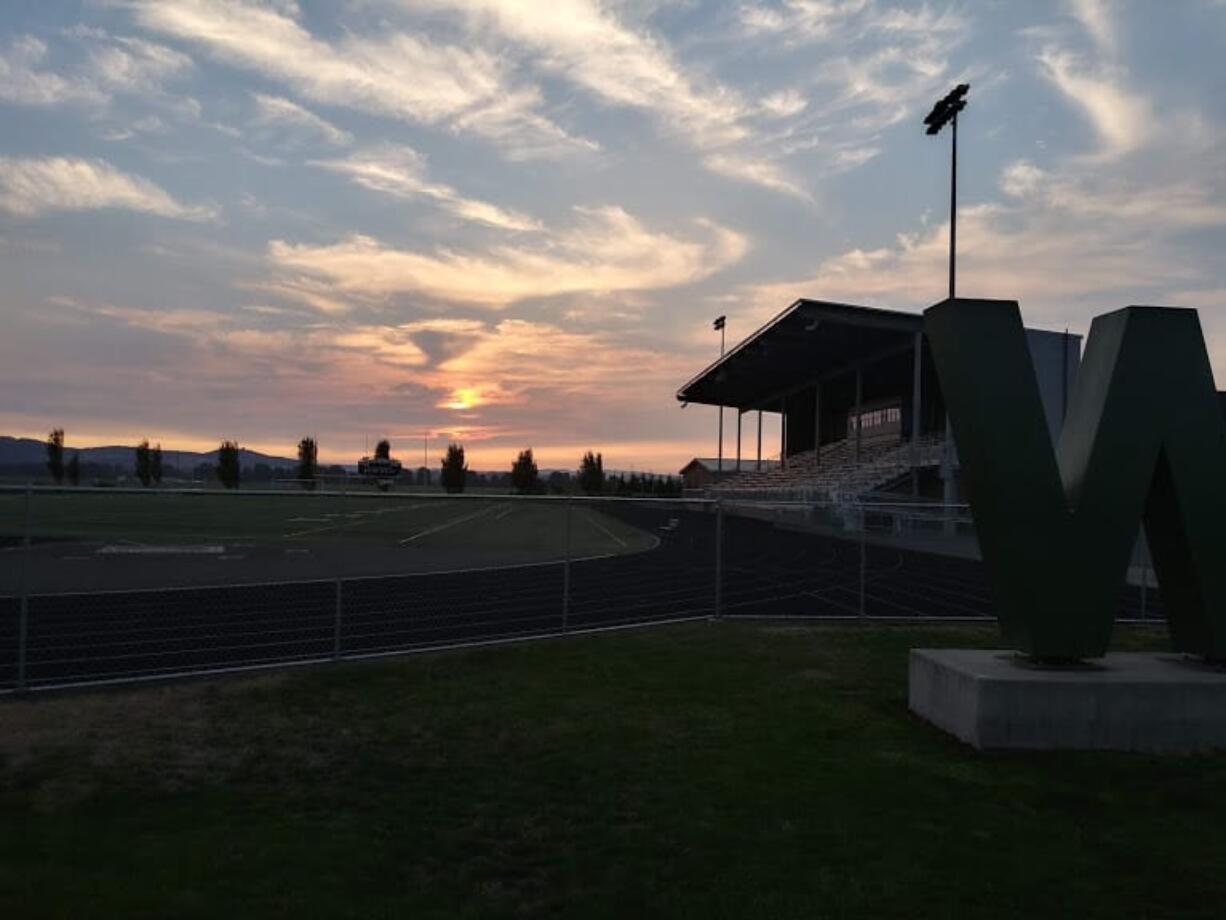 The football stadium at Woodland High School on Friday, Sept.