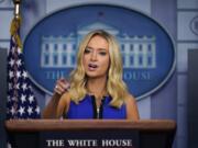 White House press secretary Kayleigh McEnany speaks during a press briefing at the White House, Thursday, Sept. 3, 2020, Washington.