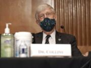 Dr. Francis Collins, Director of the National Institutes of Health, attends a Senate Health, Education, Labor and Pensions Committee hearing to discuss vaccines and protecting public health during the coronavirus pandemic on Capitol Hill, Wednesday, Sept. 9, 2020, in Washington.