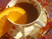 Orange, cinnamon and cloves are a classic fall combination -- and this warm tea&#039;s dark orange color makes it just right for Halloween and harvest season.