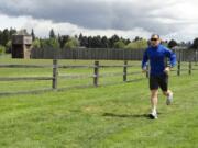 Guidebook author Craig Romano on the Discovery Trail at Fort Vancouver near downtown Vancouver.