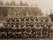 The 1941 Ridgefield Spudders, as pictured in the school yearbook, won their third consecutive league title by continuing their shutout streak all season.