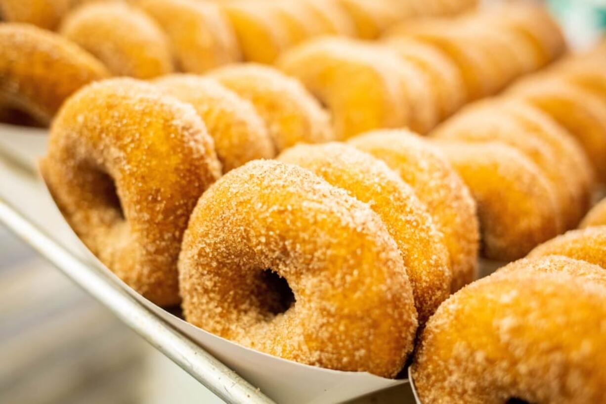 Baked apple cider doughnuts.