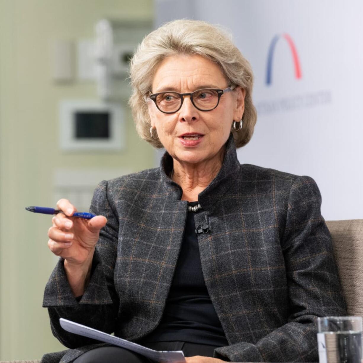 Christine Gregoire, former governor of Washington, speaks at the Bipartisan Policy Center in Washington, D.C., on April 17, 2018.