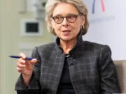 Christine Gregoire, former governor of Washington, speaks at the Bipartisan Policy Center in Washington, D.C., on April 17, 2018.