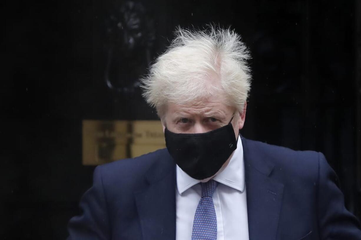 Britain&#039;s Prime Minister Boris Johnson leaves Downing Street to attend the weekly session of Prime Ministers Questions at Parliament in London, Wednesday, Oct. 21, 2020. The European Union is taking a defiant tone as the standoff over resuming post-Brexit trade negotiations with the United Kingdom continues.