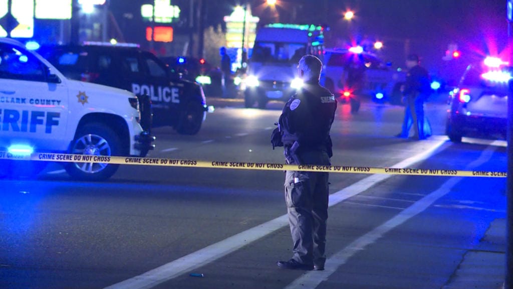 The Clark County Sheriff's Office, Vancouver Police Department and Washington State Patrol investigate a shooting in Hazel Dell on Oct. 29.